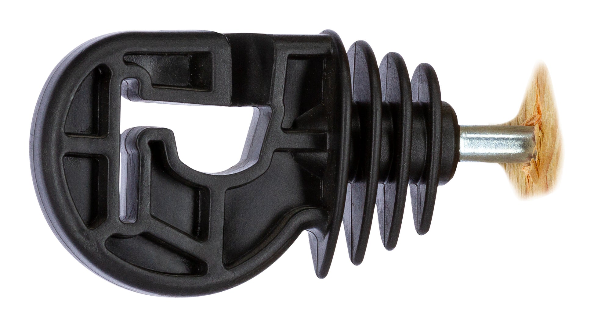 IZOLATOR okrogli z zarezo premium crn (25kos)