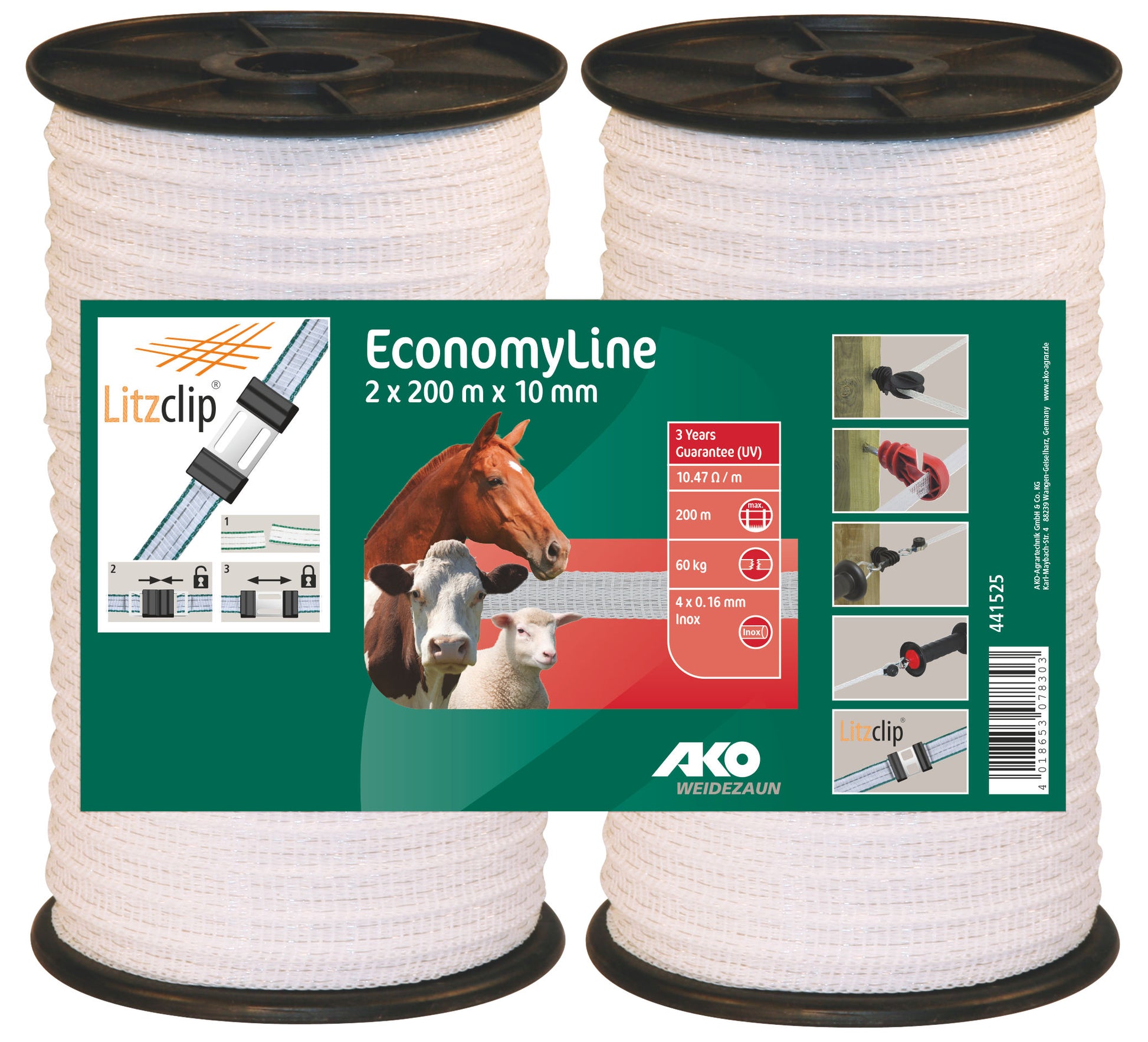 TRAK 10mm ECONOMY bel (60kg) 2×200m