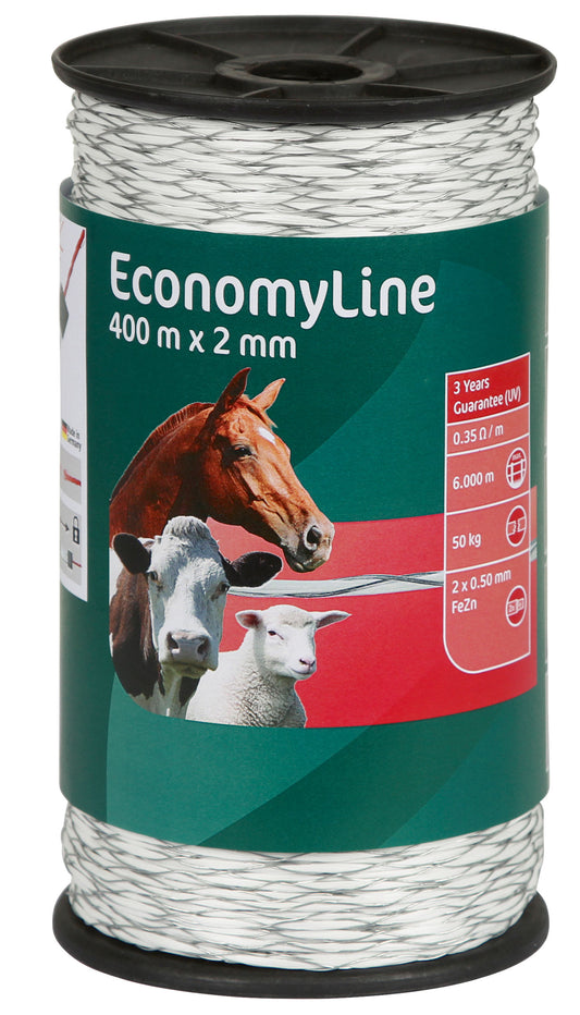 ŽICA ECONOMY bela 2×0,50 (50kg) - 400m