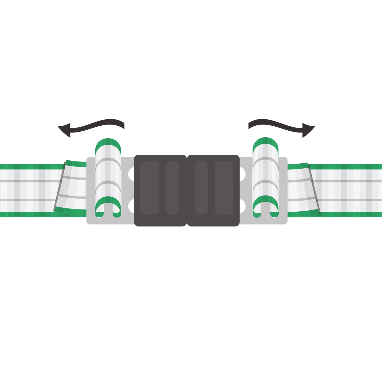 VEZ za vrata za trak Litzclip inox - 40mm (4kos/blister)