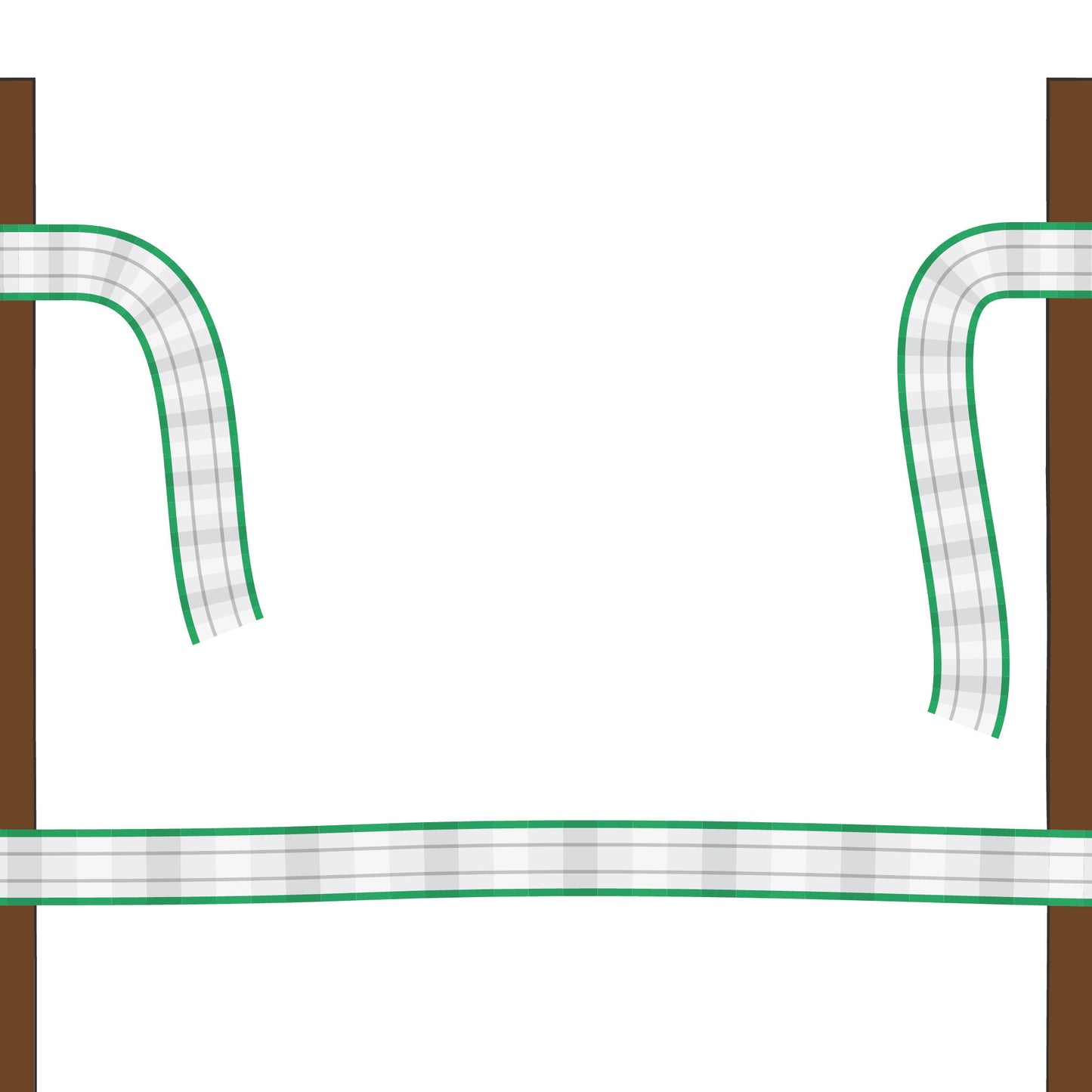VEZ za vrata za trak Litzclip inox - 40mm (4kos/blister)