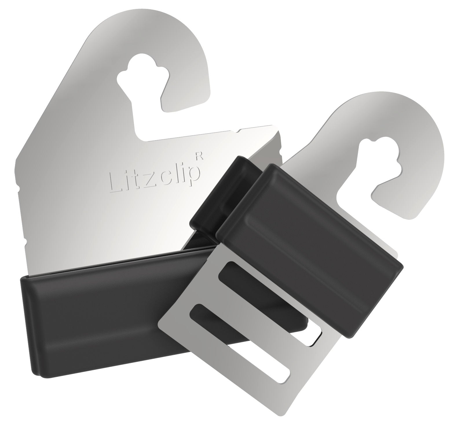 VEZ za vrata za trak Litzclip inox - 40mm (4kos)