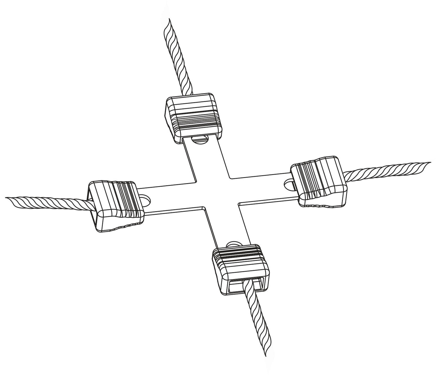 KOMPLET spojk Litzclip inox do3mm (4+2+2kos)