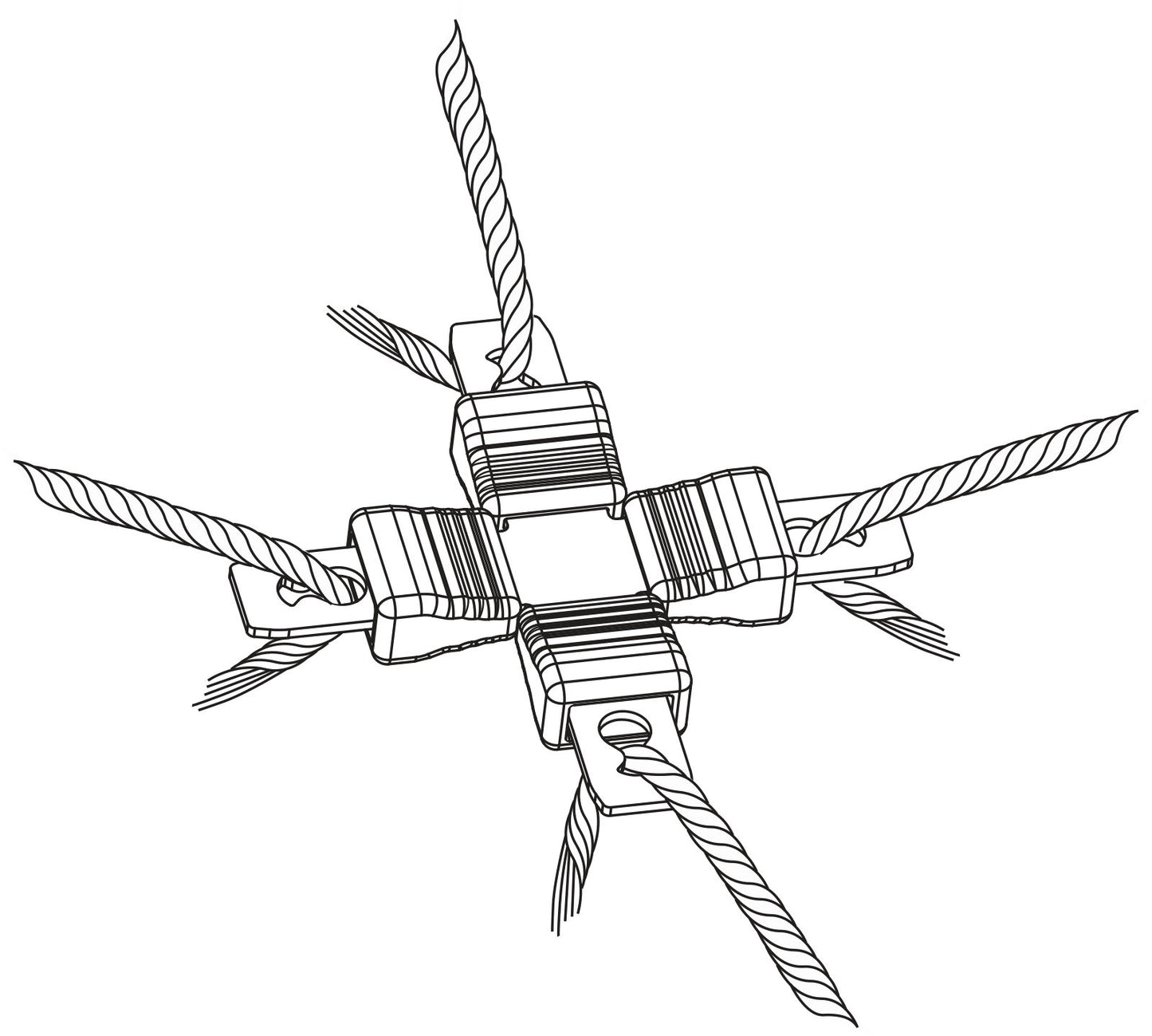 KOMPLET spojk Litzclip inox - do3mm (4+2+2kos)
