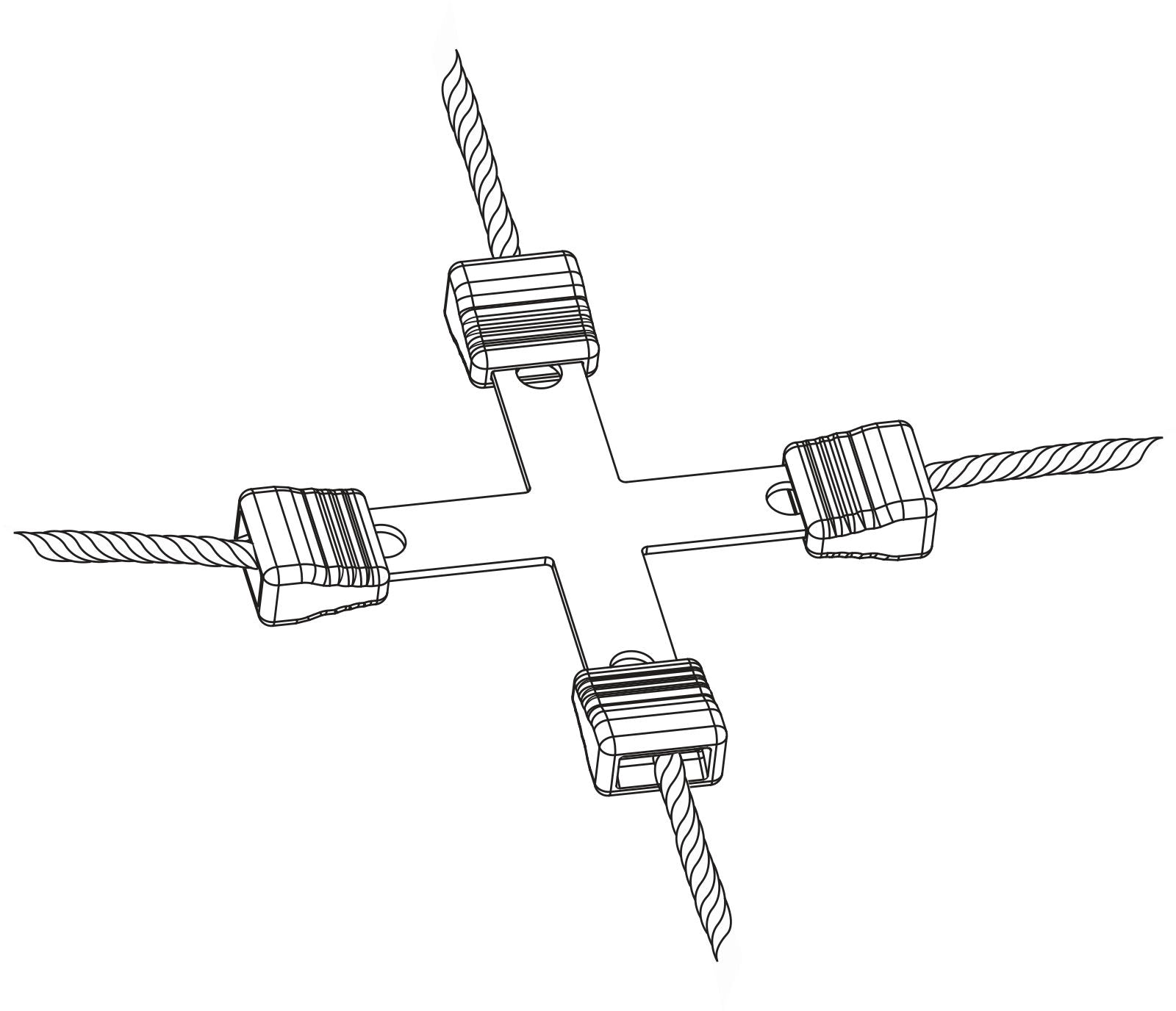KOMPLET spojk Litzclip inox - do3mm (4+2+2kos)