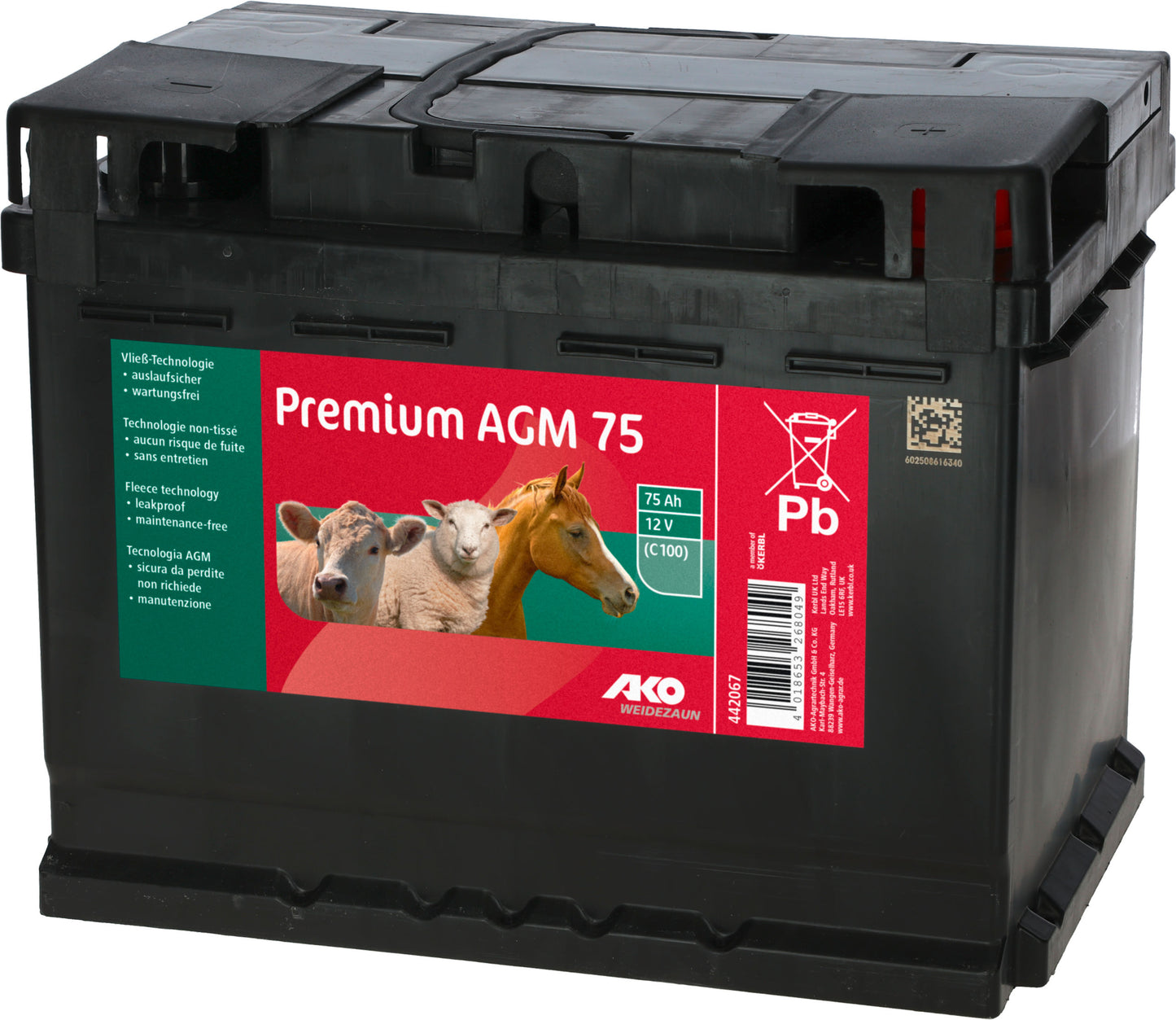 AKO Premium AGM akumul. 75 AH (C100)