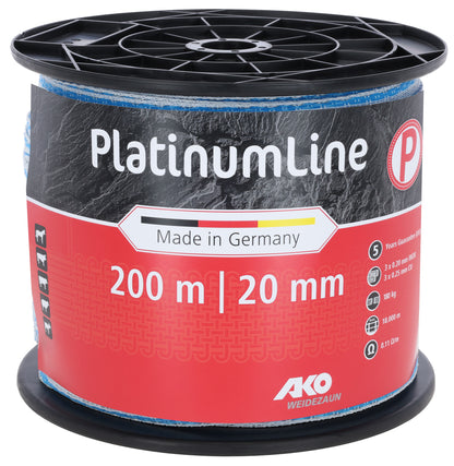 Trak PlatinumLine, 200m, 20mm, bel/moder,3x0,2 Niro,3x0,25 Cu