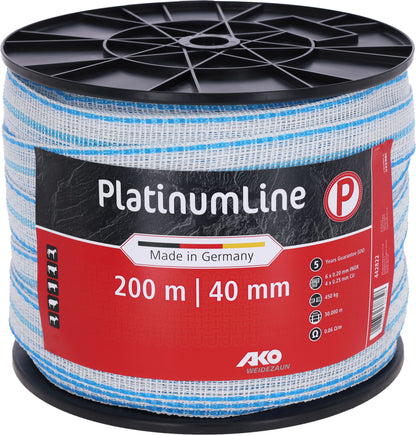 Trak PlatinumLine, 200m, 40mm, bel/moder,6x0,2 Niro,4x0,25 Cu