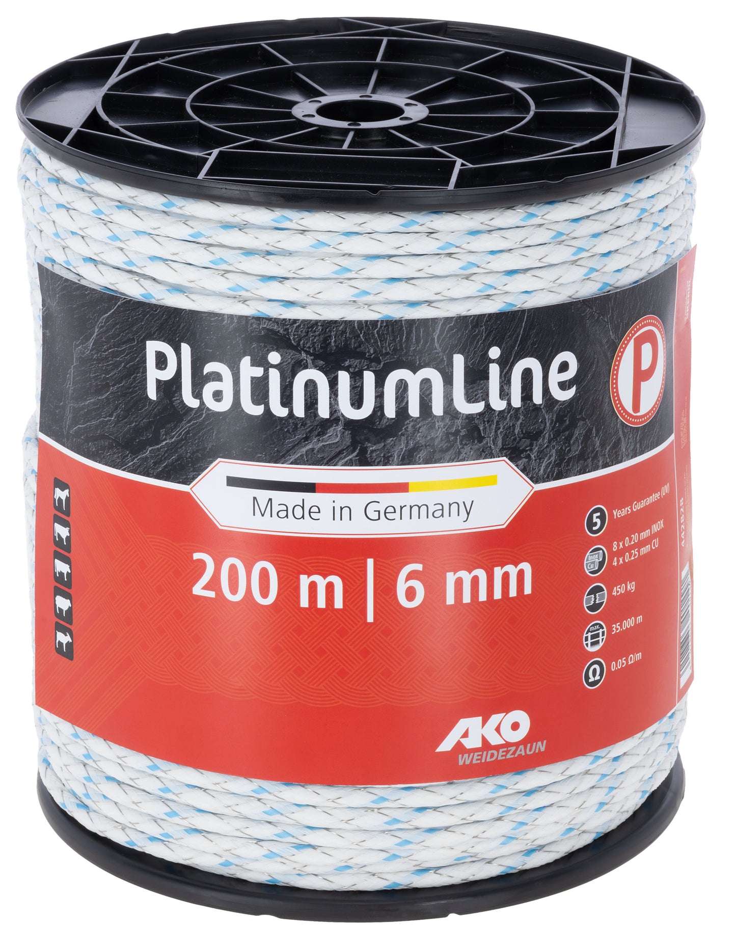 Vrv PlatinumLine, bela/modra, 200m, 8x 0,2 Niro, 4x 0,25 Cu