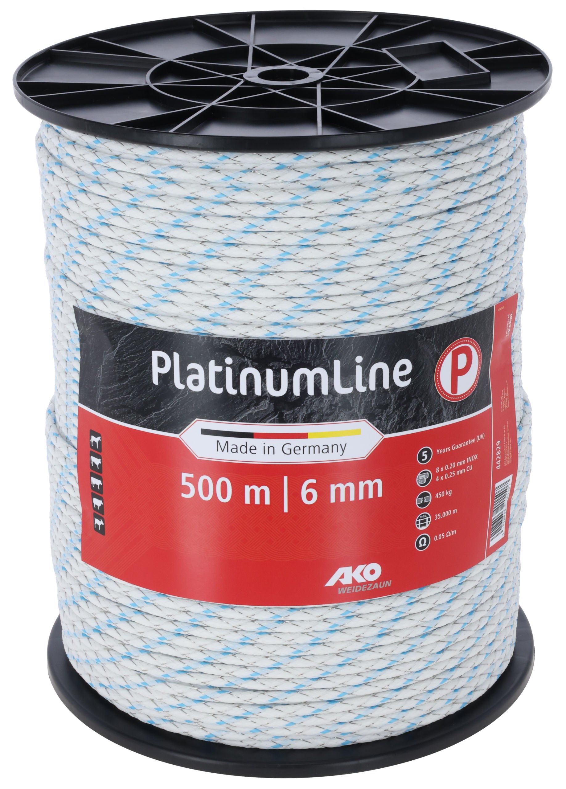 Vrv PlatinumLine, bela/modra, 500m, 8 x0,2 Niro, 4x 0,25 Cu