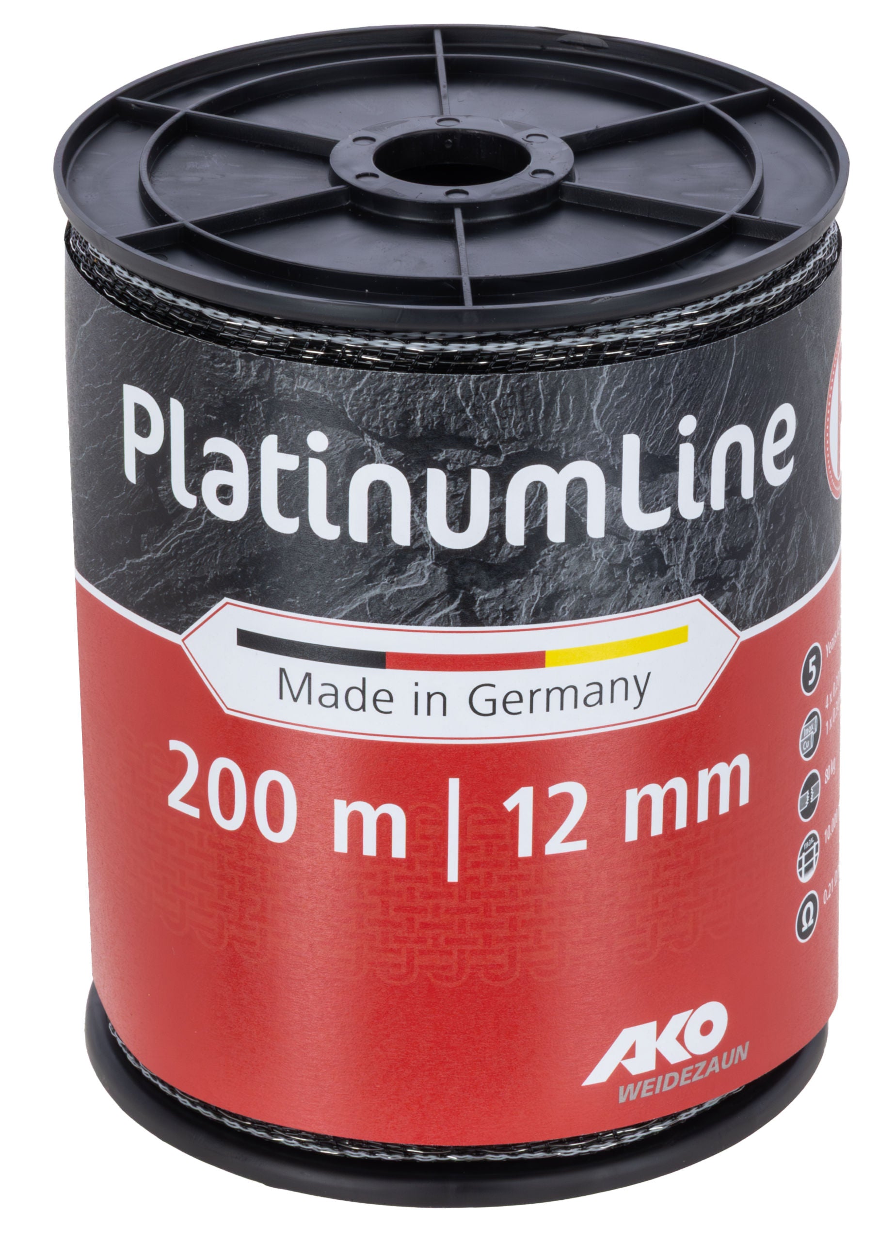 PlatinumLine trak, 200 m, 12 m črn/bela, 4x 0,20 Niro, 1x 0,3