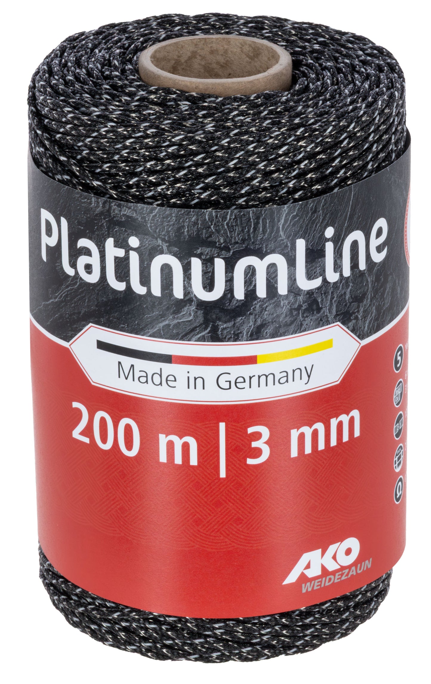 PlatinumLine pletena žica črna 200 m, 6x 0,20 mm Niro, 3x 0,2