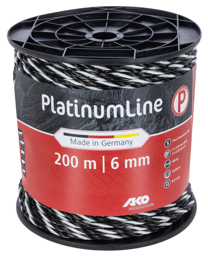 PlatinumLine, vrvica, črna/bel 200 m, 6x 0,20 mm Niro, 3x 0,3