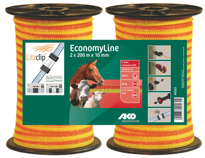 TRAK 10mm ECONOMY oranž (60kg) 2×200m
