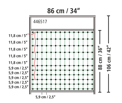 Vrata za mreže elek. ograj, om za mreže višine 106cm