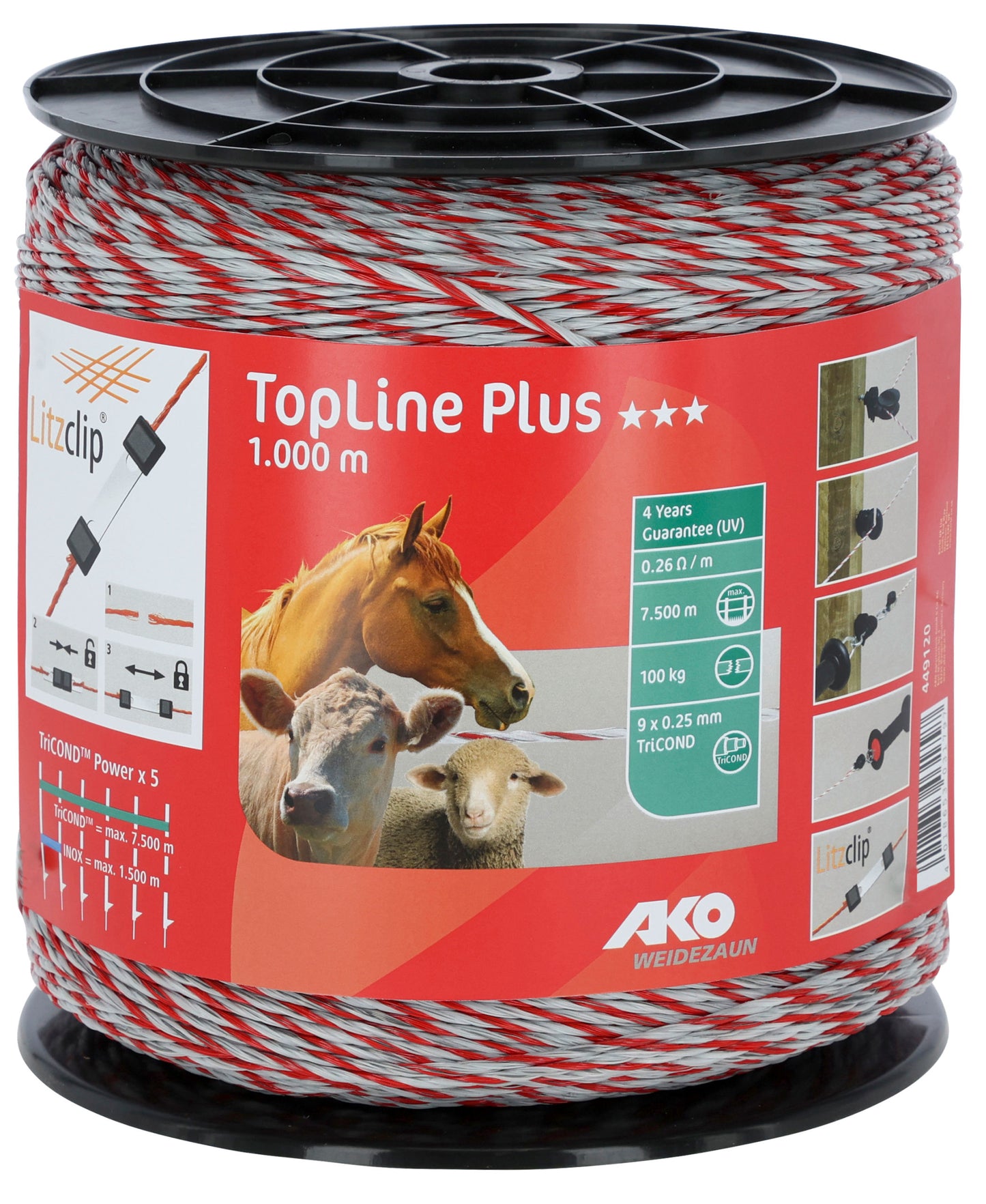 ŽICA TOP rdeca 9×0,30 (100kg) - 1000m