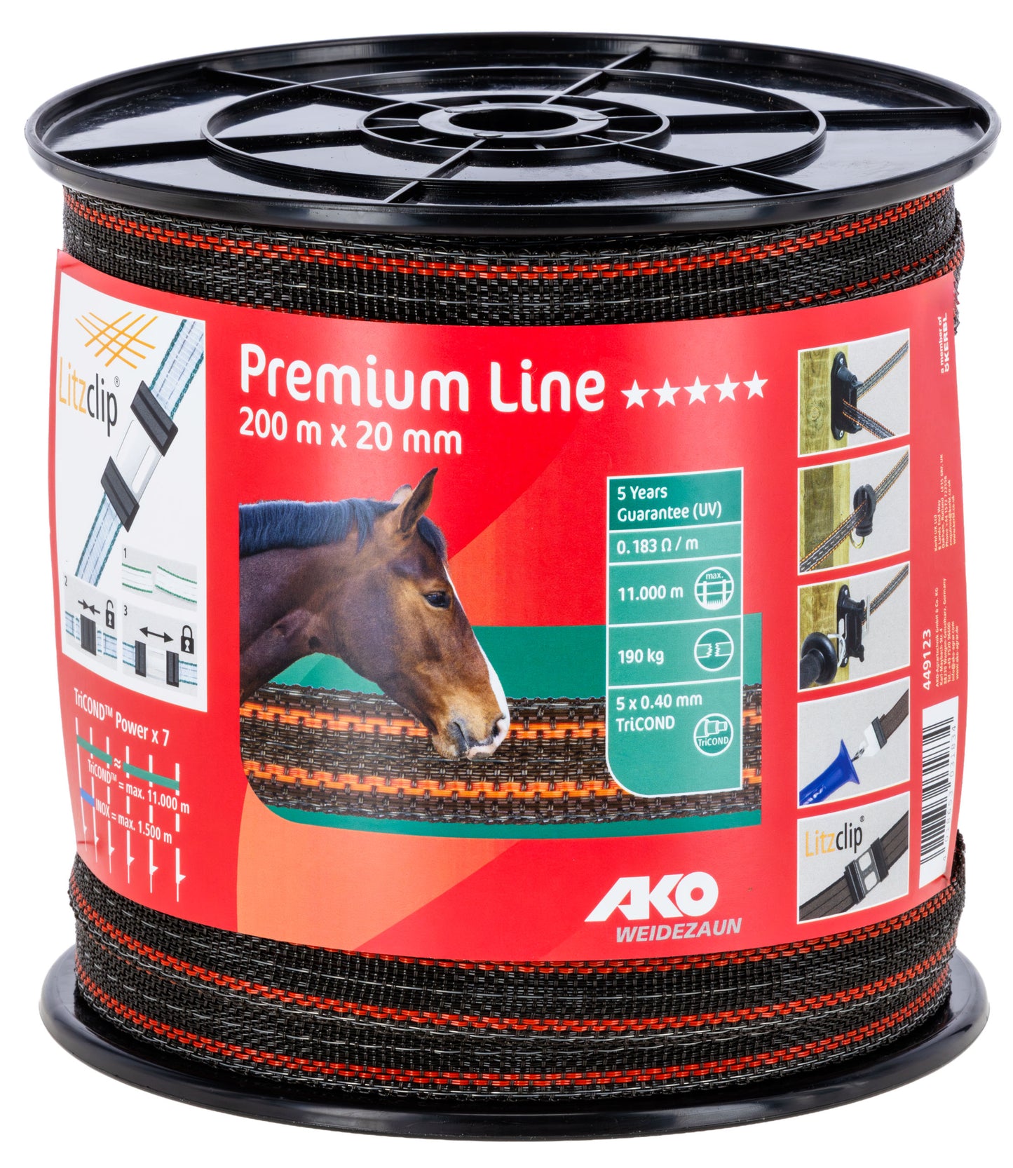TRAK 20mm PREMIUM Plus oranž/ rjav (190kg) - 200m