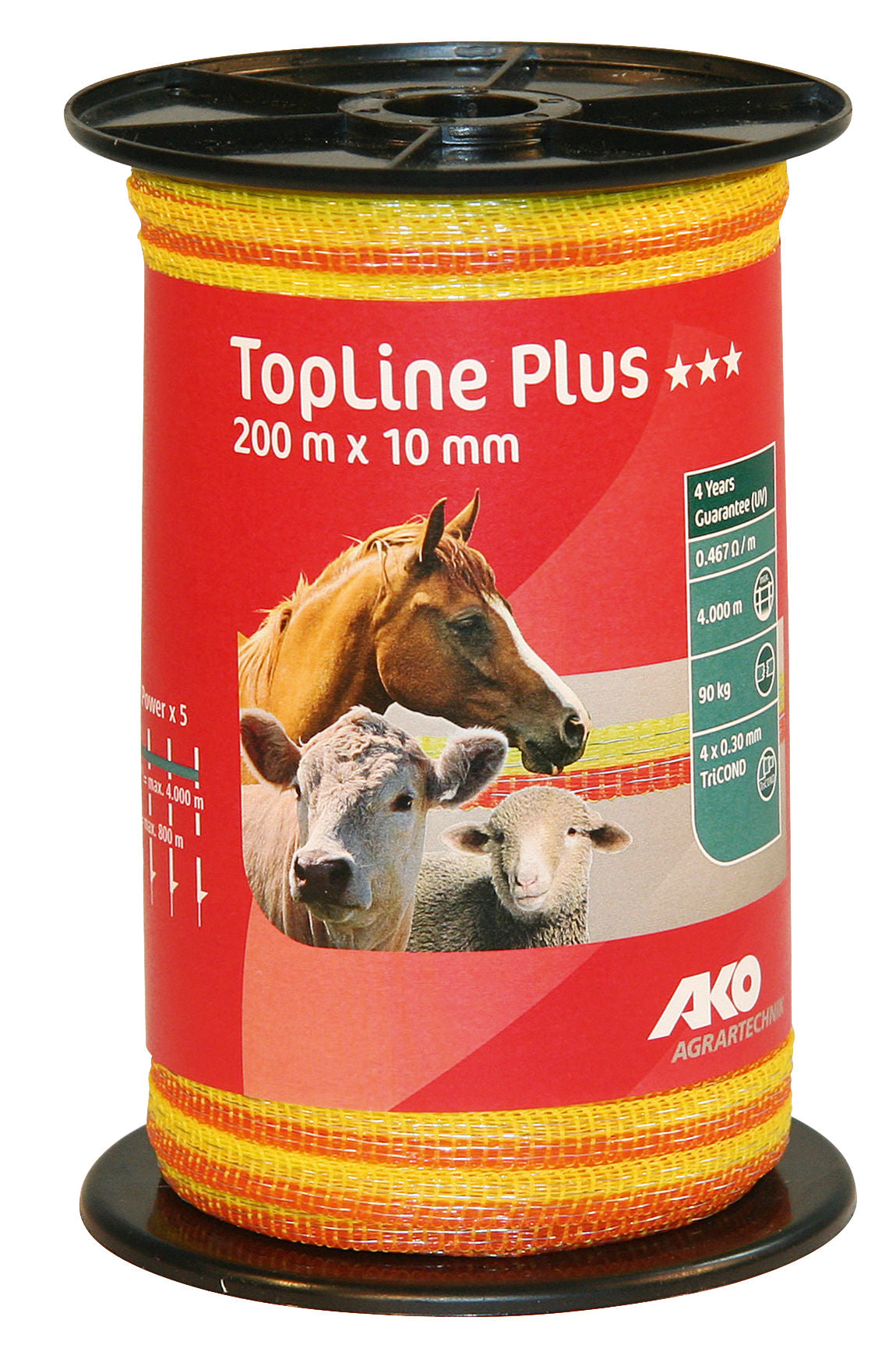 TRAK 10mm TOP rumen/oranž (90kg) - 200m