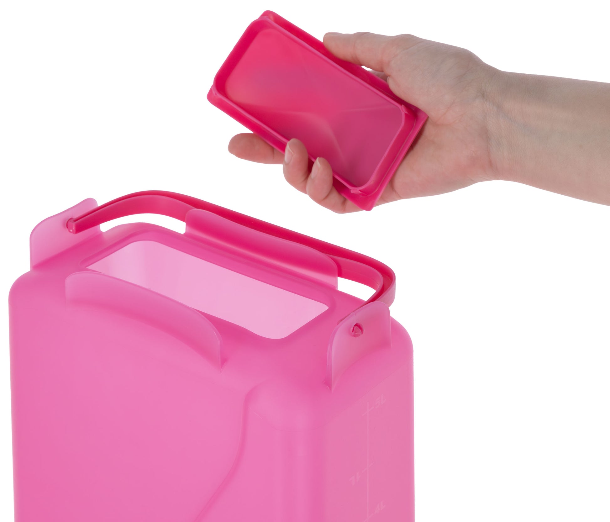 Avtomatski podajalnik 5,5l roz pravokotna, plastična