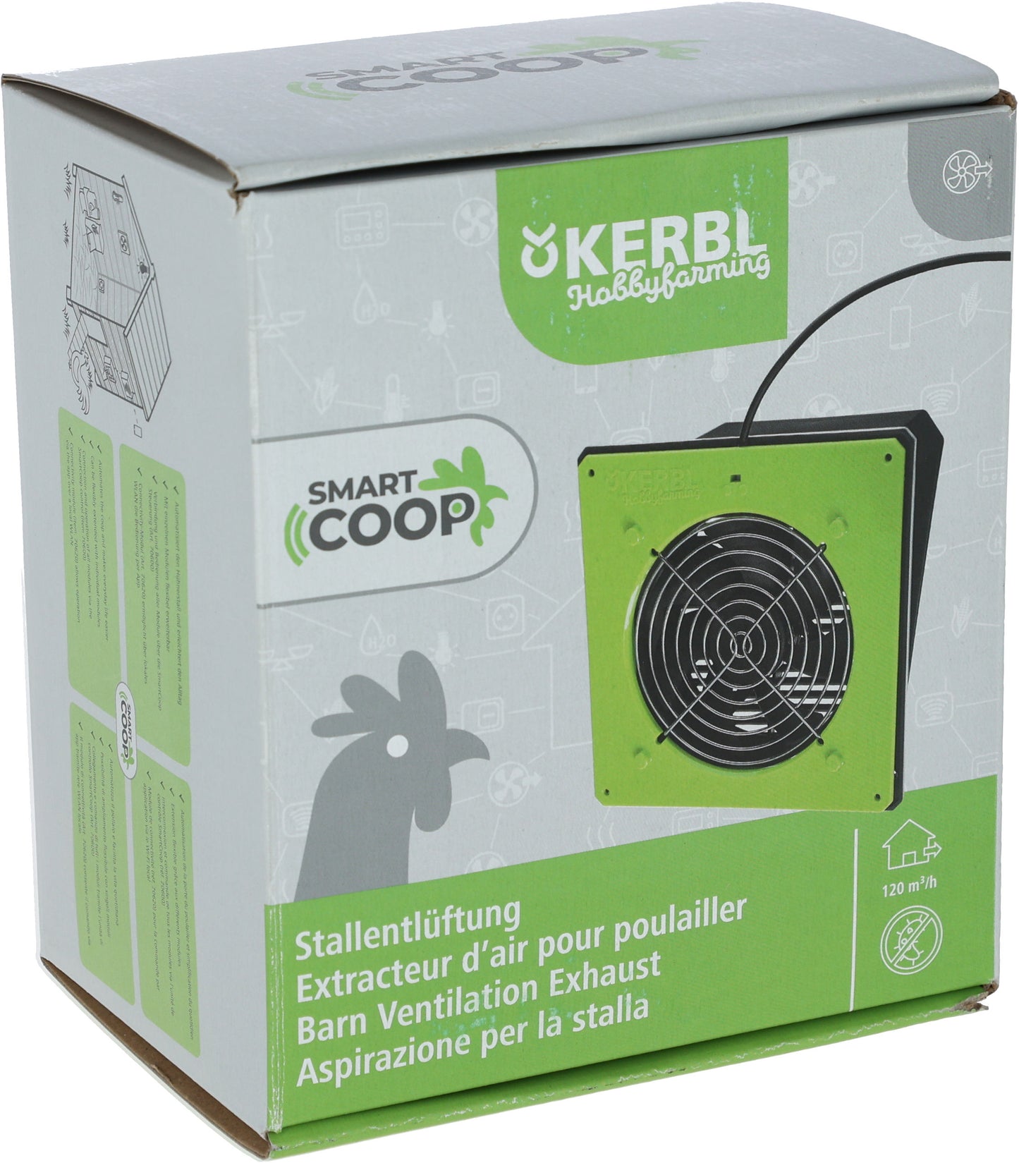 SmartCoop prezracevanje hleva potisno