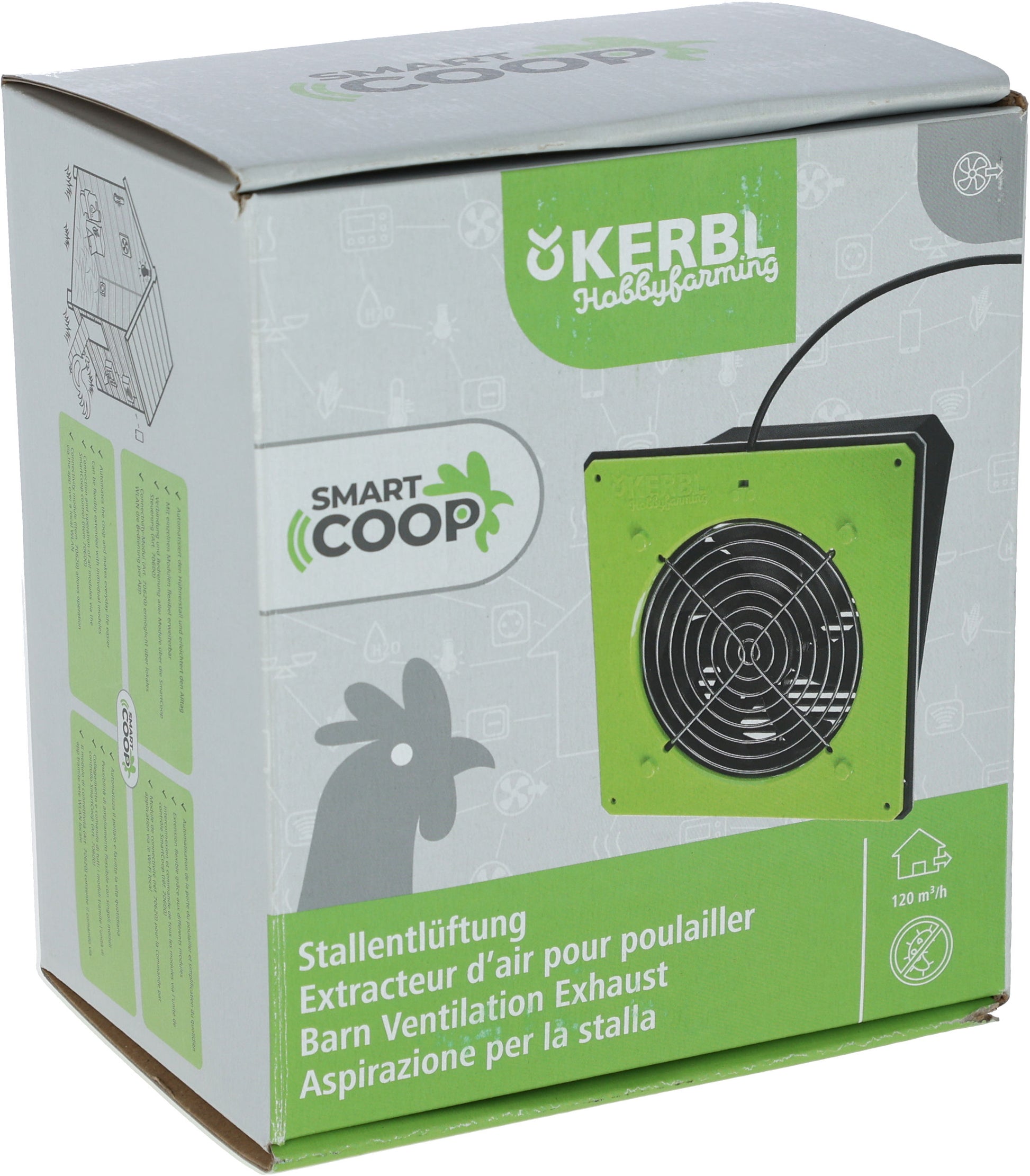 SmartCoop prezracevanje hleva potisno