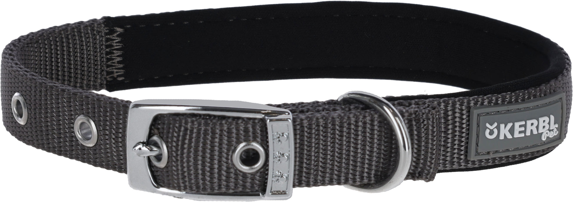 MIAMI PLUS najlonski ovratnik siv, 53-61cm/38mm