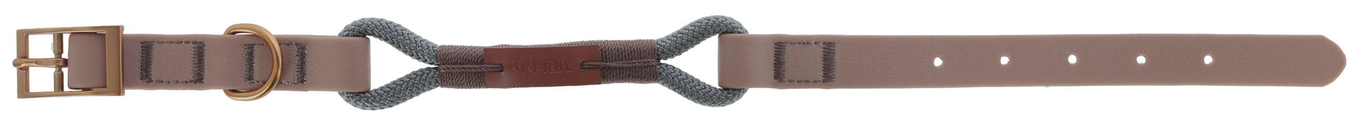 Ovratnica Monte Carlo, rjava/ siva, 8 mm x 30 - 40 cm