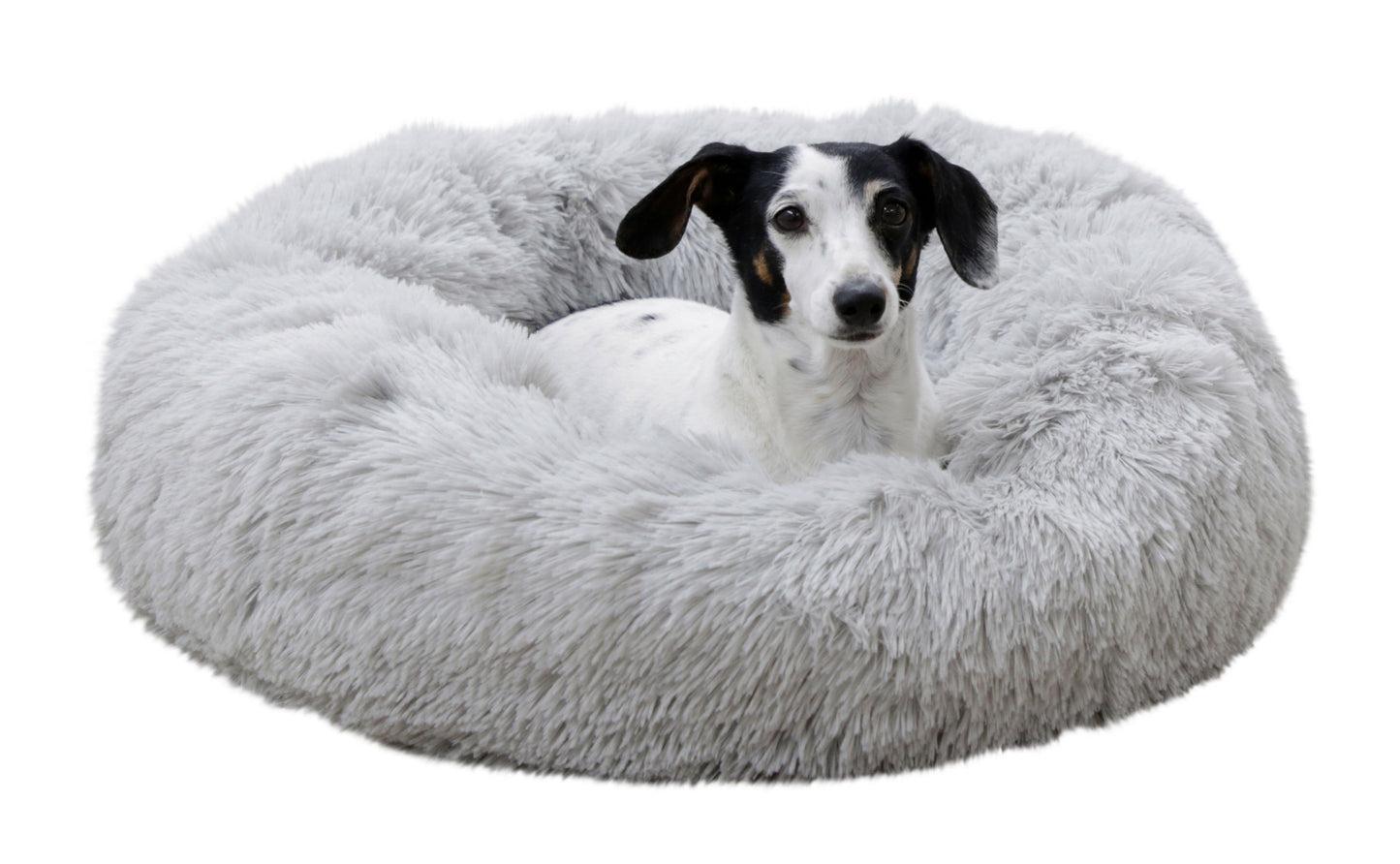 Postelja Cuddle Bed Fluffy svetlo siva, Ø60cmx18cm