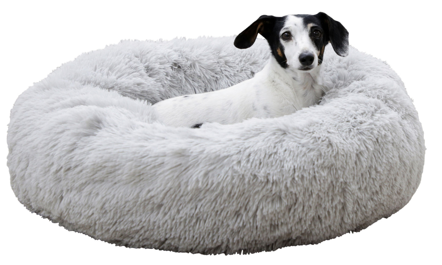 Postelja Cuddle Bed Fluffy svetlo siva, Ø60cmx18cm