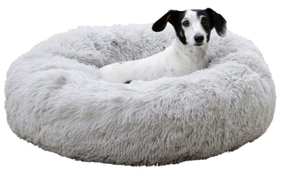 Postelja Cuddle Bed Fluffy svetlo siva, Ø60cmx18cm