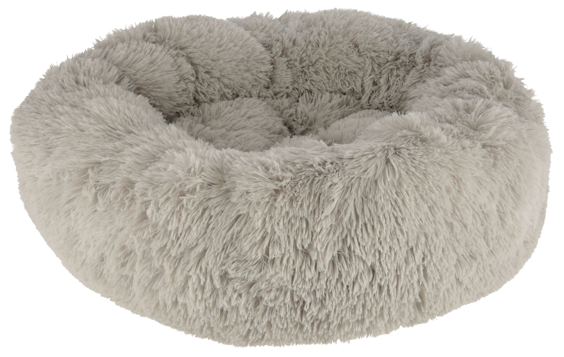 Postelja Cuddle Bed Fluffy svetlo siva, Ø76cmx19cm