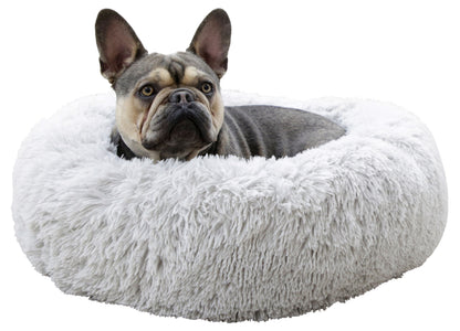 Postelja Cuddle Bed Fluffy svetlo siva, Ø76cmx19cm
