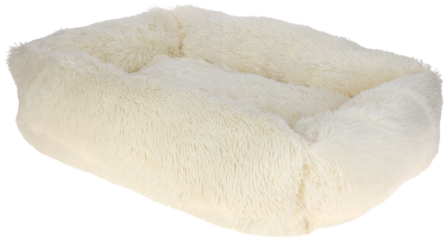 Postelja Cuddle Bed Fluffy, kremasta, 80x60cm