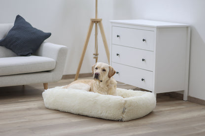 Postelja Cuddle Bed Fluffy, kremasta, 80x60cm