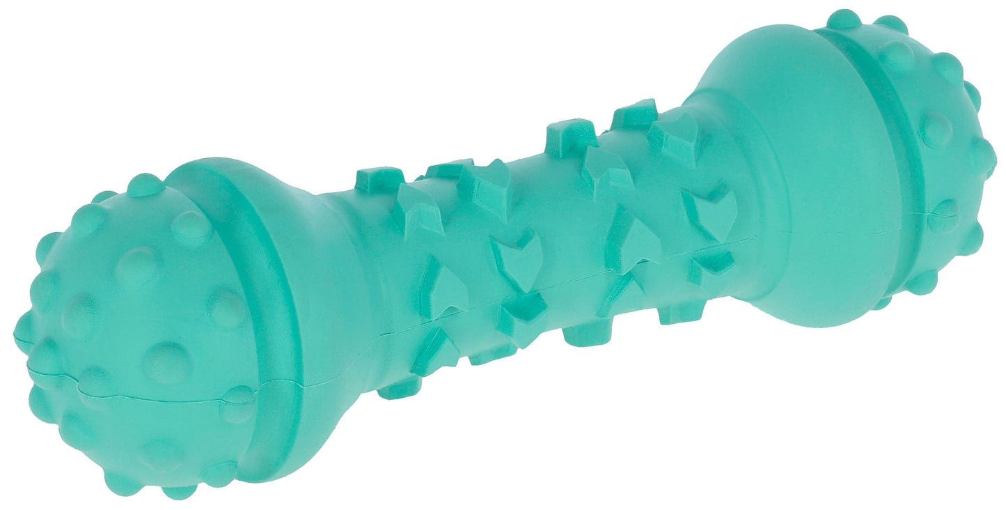 ToyFastic dumbbell, 18x5x5 cm, turkizna