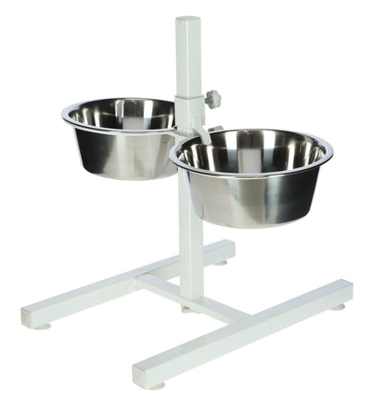 NOSILEC dvojni 43cm z 2× posoda inox 1800ml - bel