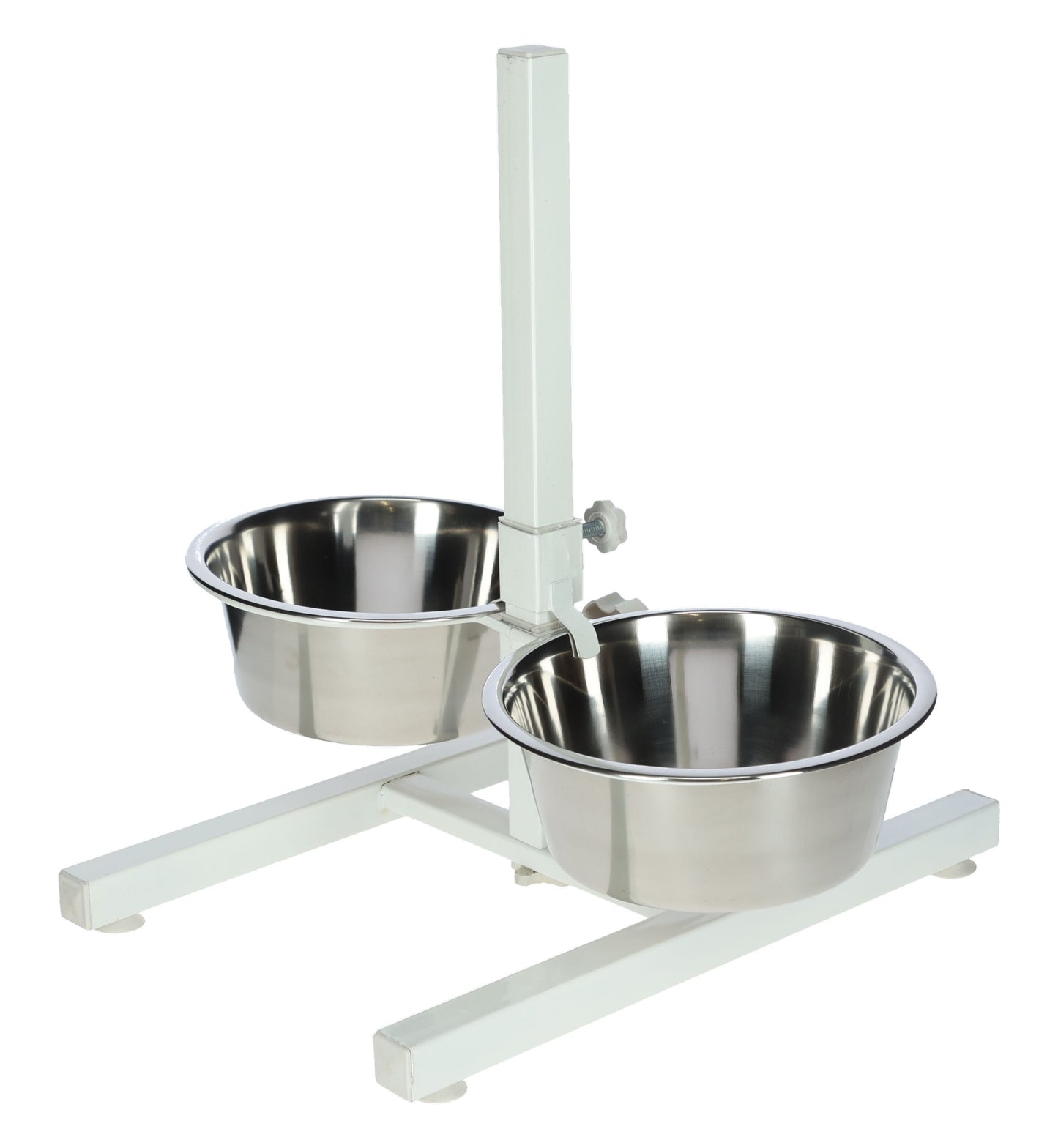 NOSILEC dvojni 43cm z 2× posoda inox 1800ml - bel
