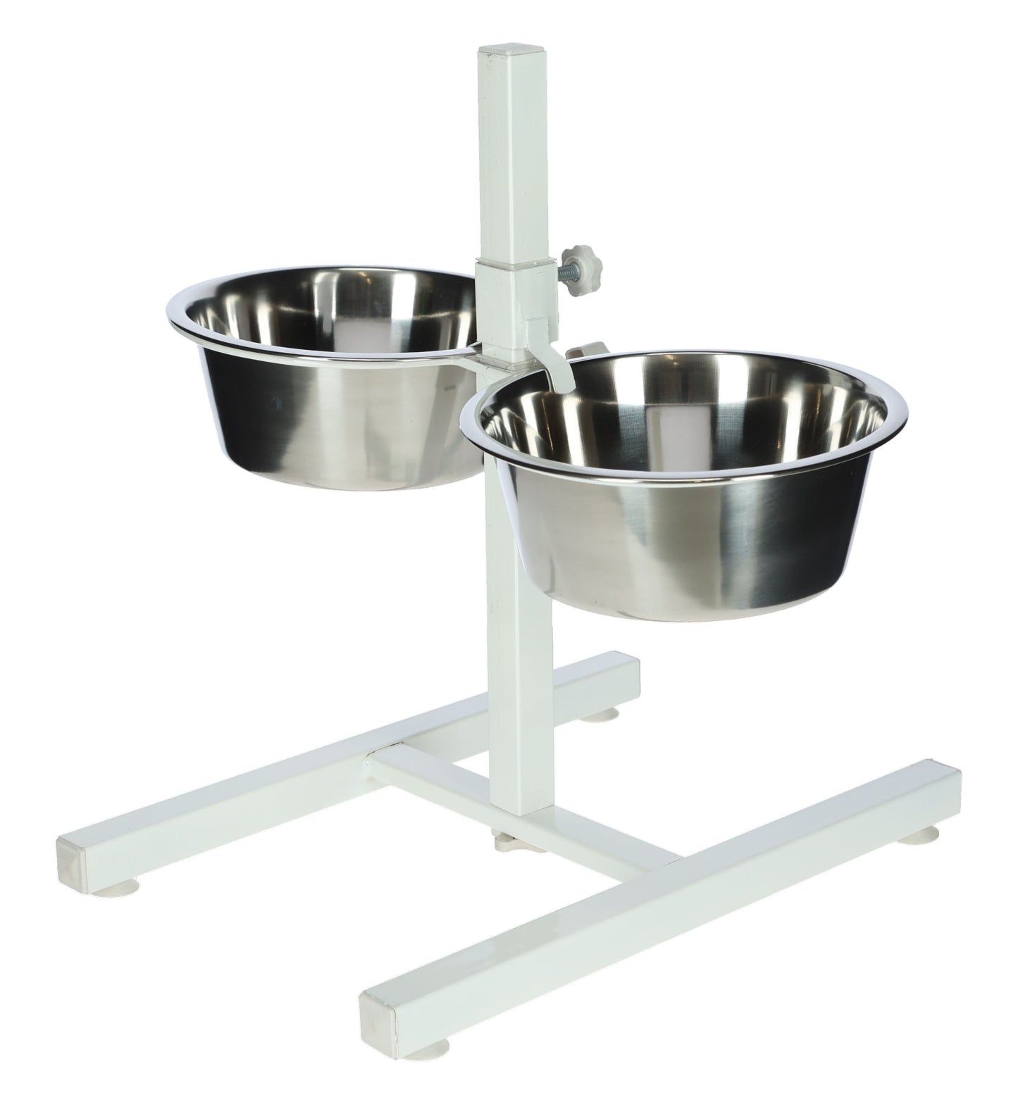 NOSILEC dvojni 43cm z 2× posoda inox 2800ml - bel