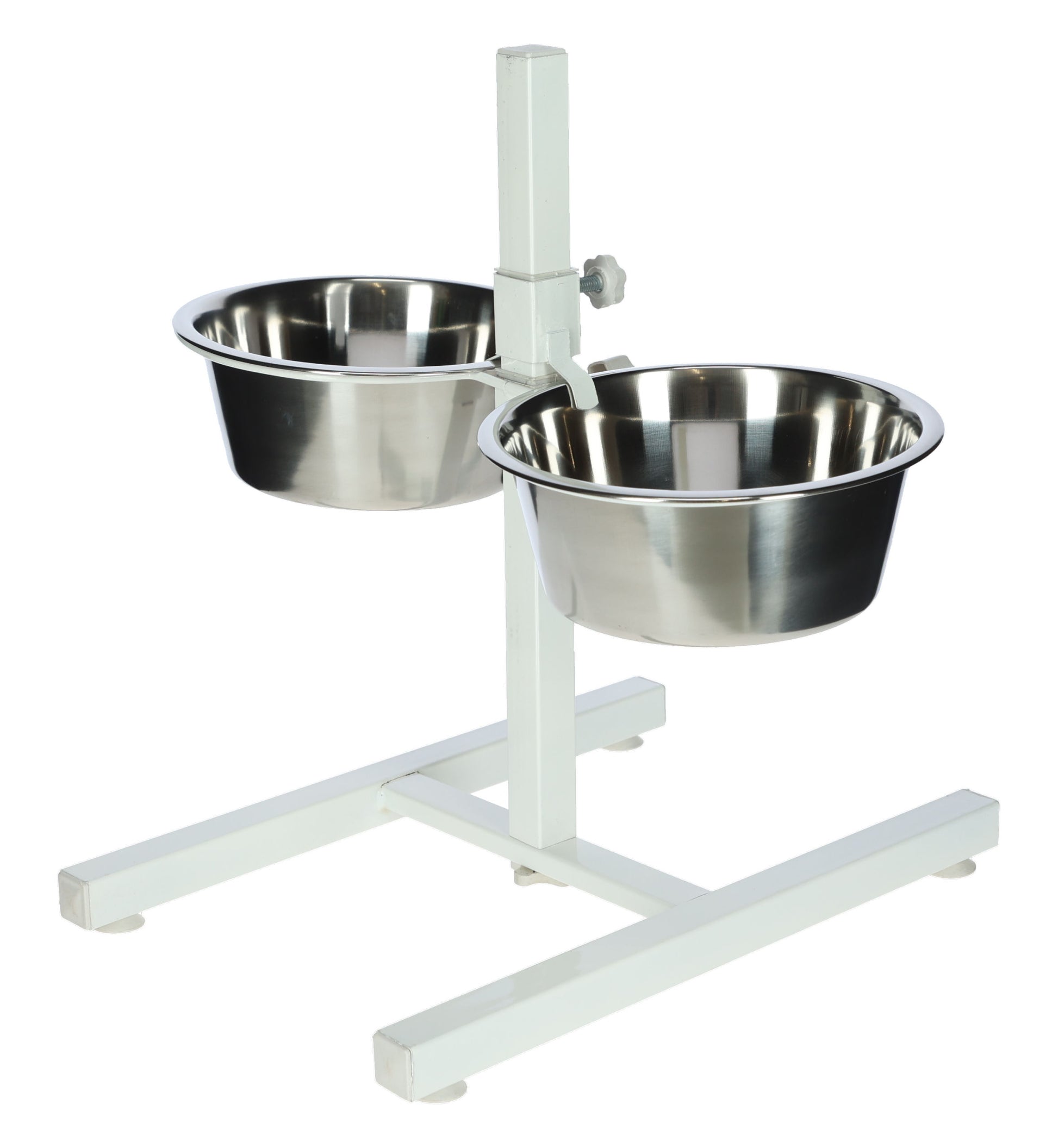 NOSILEC dvojni 43cm z 2× posoda inox 2800ml - bel