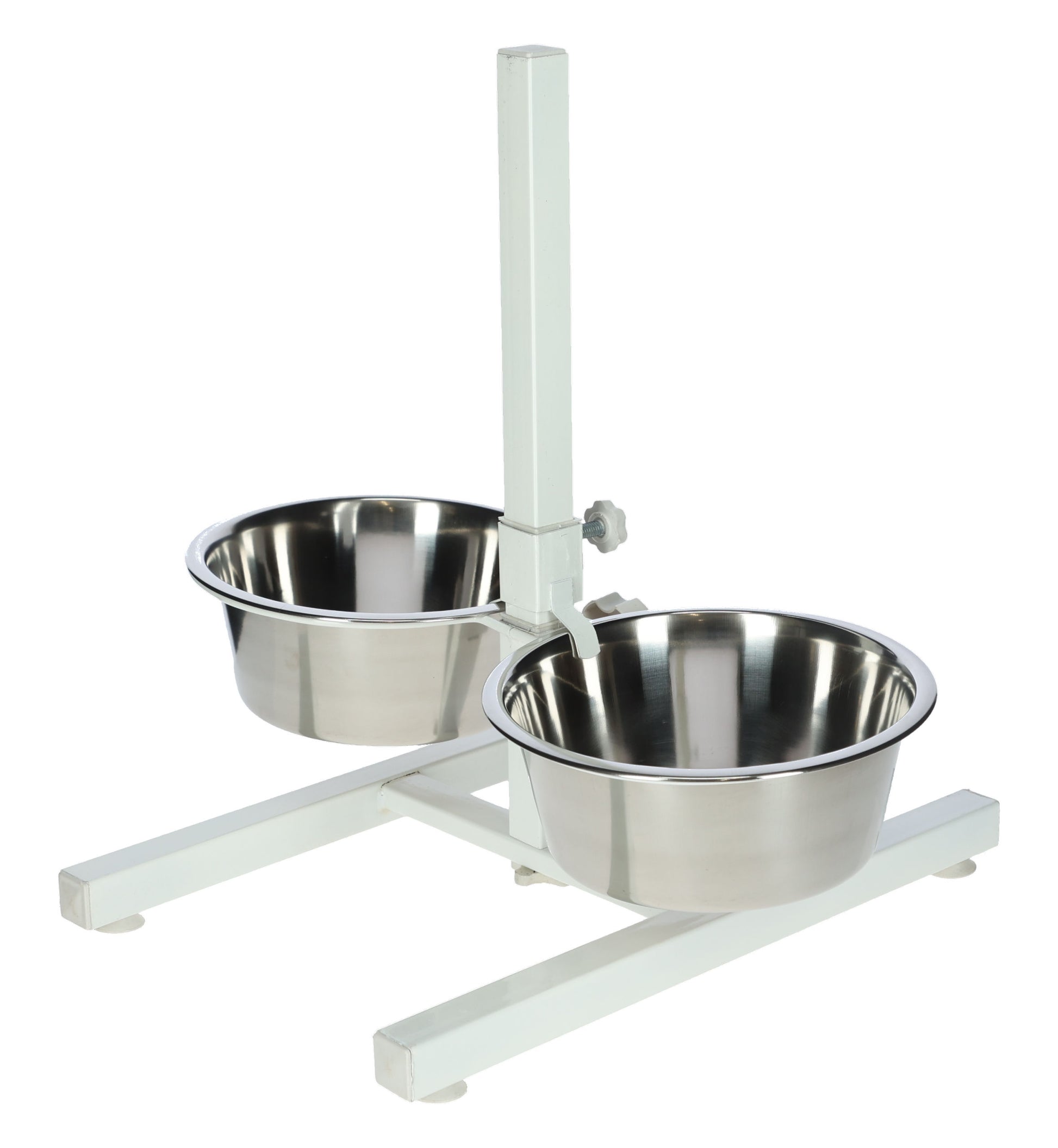 NOSILEC dvojni 43cm z 2× posoda inox 2800ml - bel