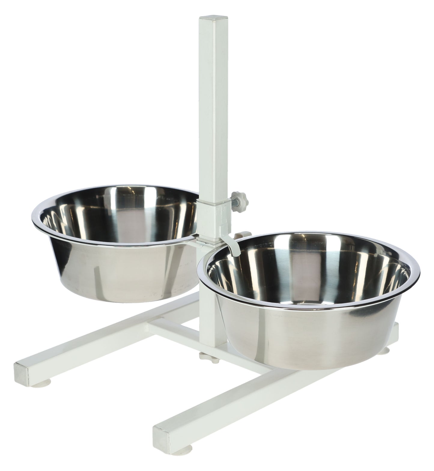 NOSILEC dvojni 43cm z 2× posoda inox 2800ml - bel