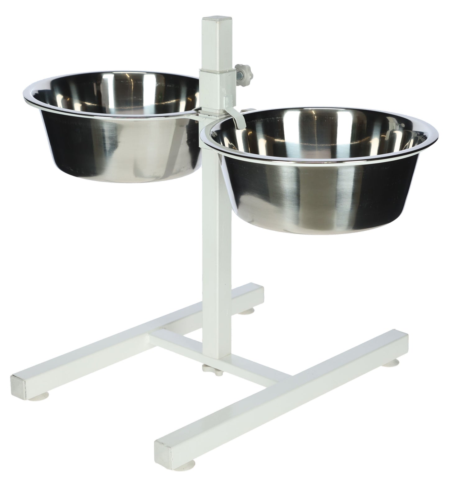NOSILEC dvojni 43cm z 2× posoda inox 2800ml - bel