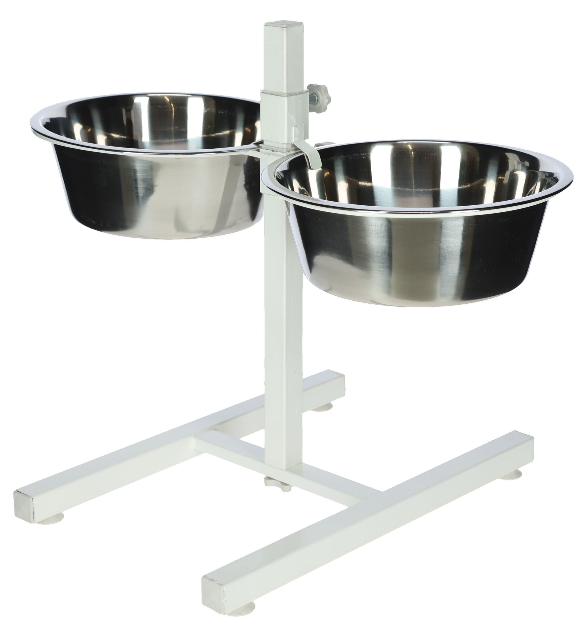 NOSILEC dvojni 43cm z 2× posoda inox 2800ml - bel