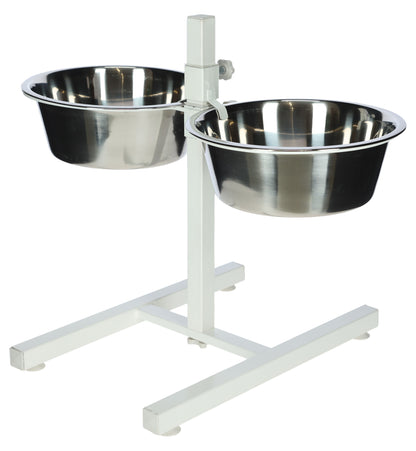 NOSILEC dvojni 43cm z 2× posoda inox 2800ml - bel