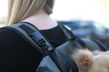 Pocitniški nahrbtnik za pse 43 x24x30cm, sivo/modra,