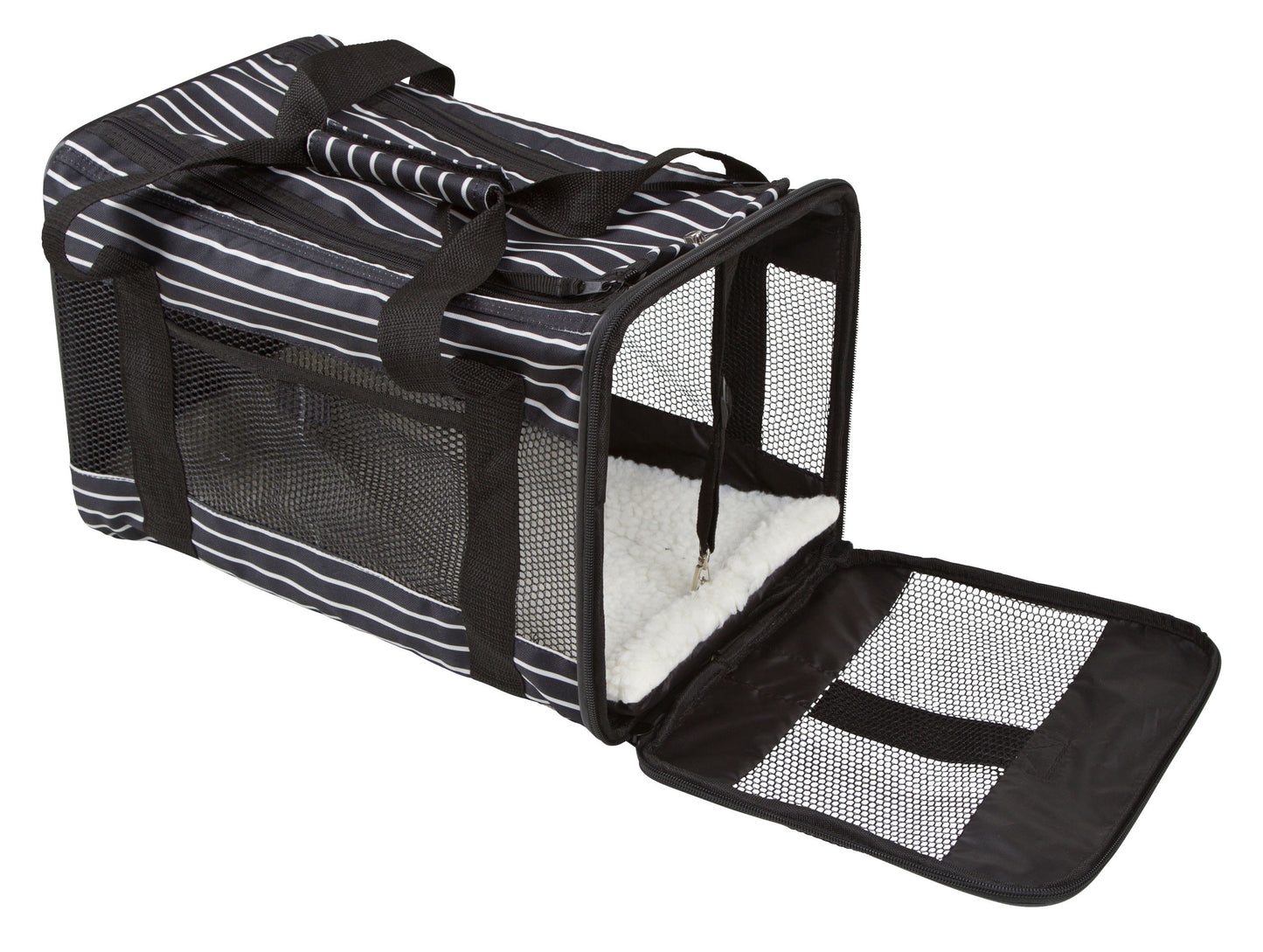 TORBA Cuba crna/bela - 40x26x28 cm