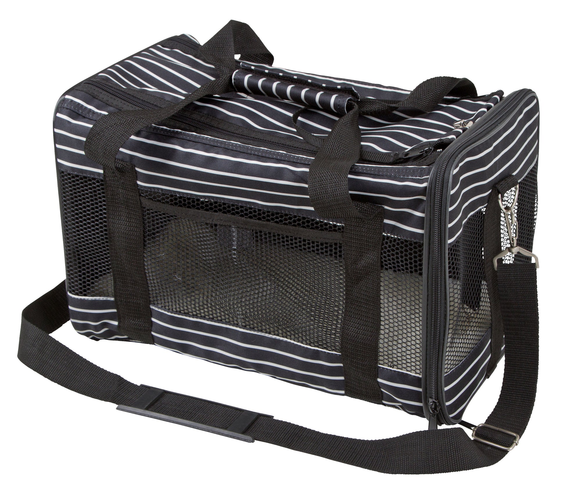 TORBA Cuba crna/bela - 40x26x28 cm