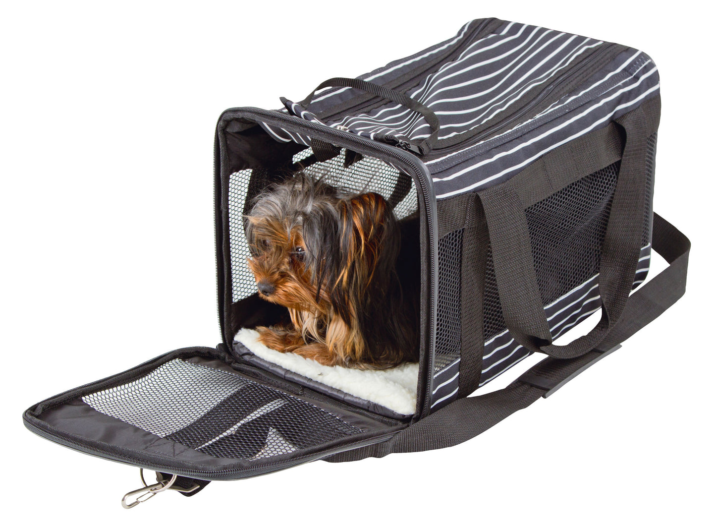 TORBA Cuba crna/bela - 40x26x28 cm