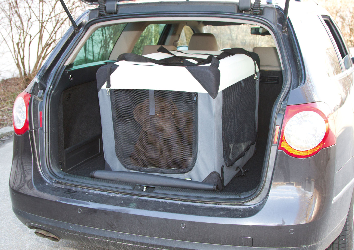 TRANSPORTNI box Journey siva/bež - 81x58x58cm