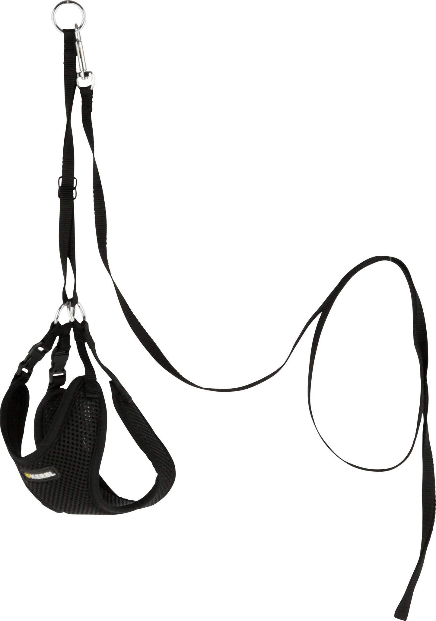 Oprsnica za kužka s povodcem, crna, 24 - 44 cm/10 mm